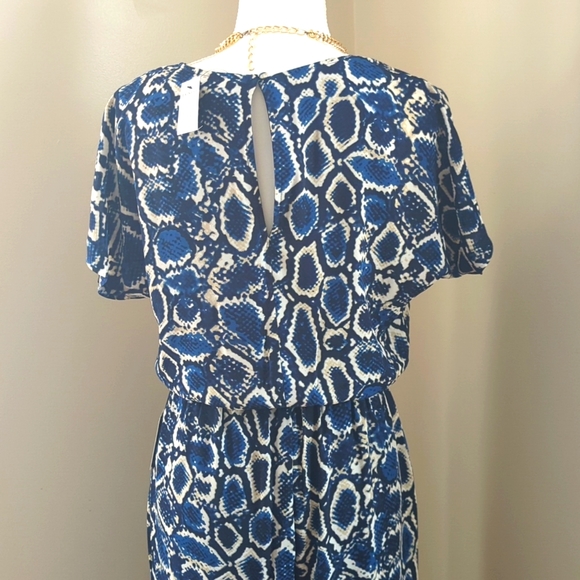 Express Snakeskin Wrap Front Culotte Jumpsuit - Picture 9 of 9